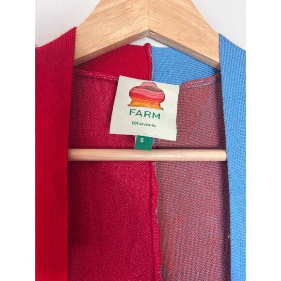 NEW FARM Rio Living Nature Cardigan V Neck Long Sleeve Dress Red Size: Small - Picture 4 of 7